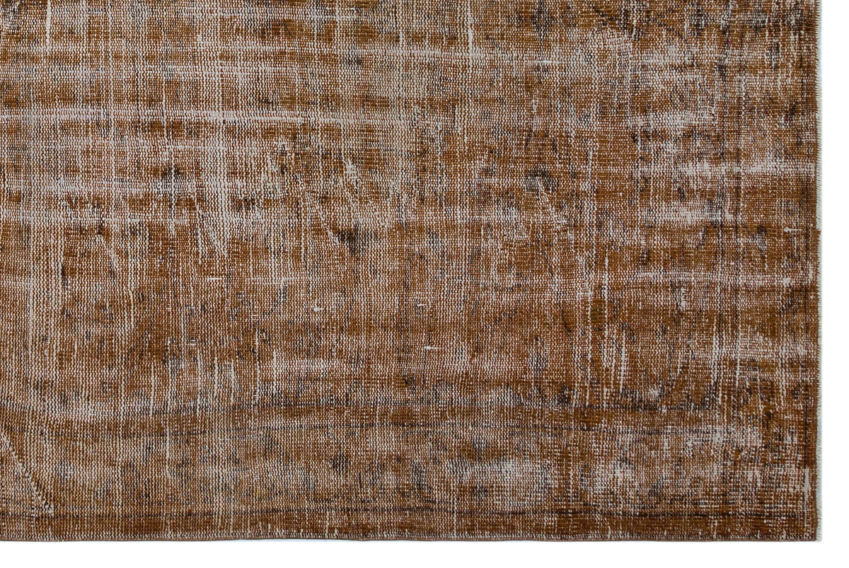Brown Over Dyed Vintage Rug 5&#39;9&#39;&#39; x 8&#39;8&#39;&#39; ft 175 x 263 cm