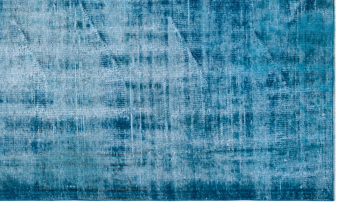 Turquoise  Over Dyed Vintage Rug 5&#39;3&#39;&#39; x 8&#39;9&#39;&#39; ft 161 x 266 cm