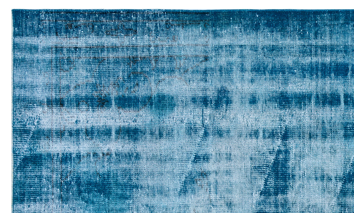 Turquoise  Over Dyed Vintage Rug 5&#39;3&#39;&#39; x 8&#39;9&#39;&#39; ft 161 x 266 cm