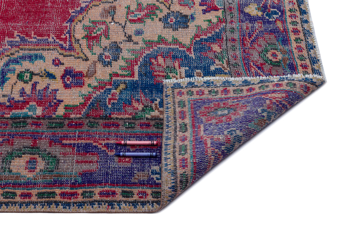 Naturel Over Dyed Vintage Rug 6&#39;1&#39;&#39; x 9&#39;5&#39;&#39; ft 186 x 286 cm