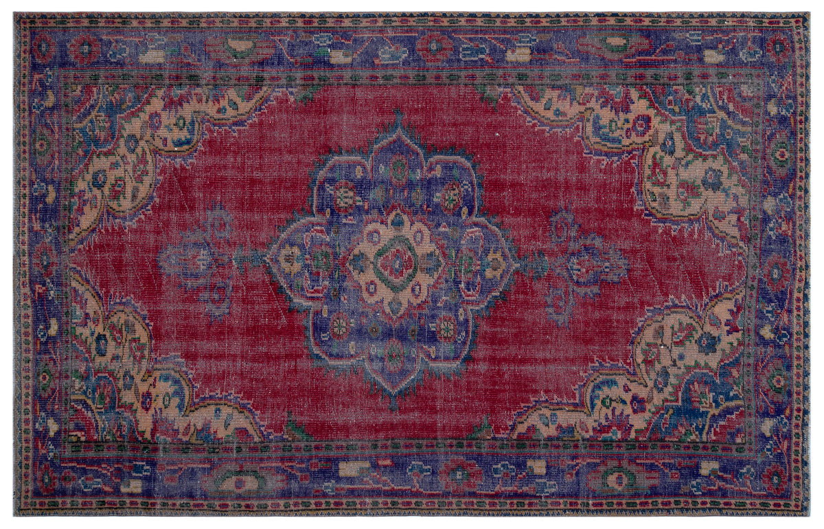 Naturel Over Dyed Vintage Rug 6&#39;1&#39;&#39; x 9&#39;5&#39;&#39; ft 186 x 286 cm