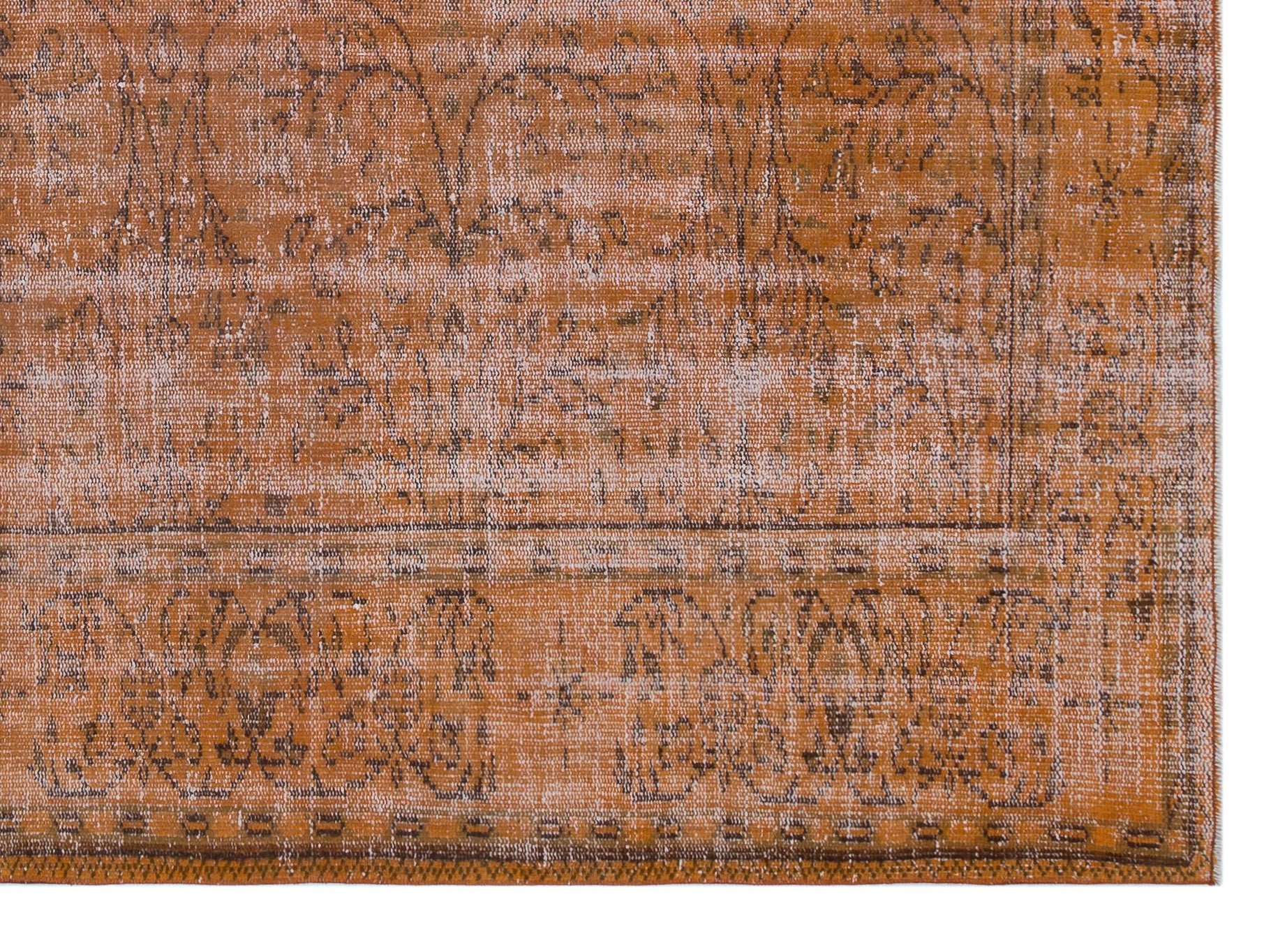 Brown Over Dyed Vintage Rug 6'1'' x 8'5'' ft 186 x 256 cm
