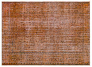 Brown Over Dyed Vintage Rug 6'1'' x 8'5'' ft 186 x 256 cm