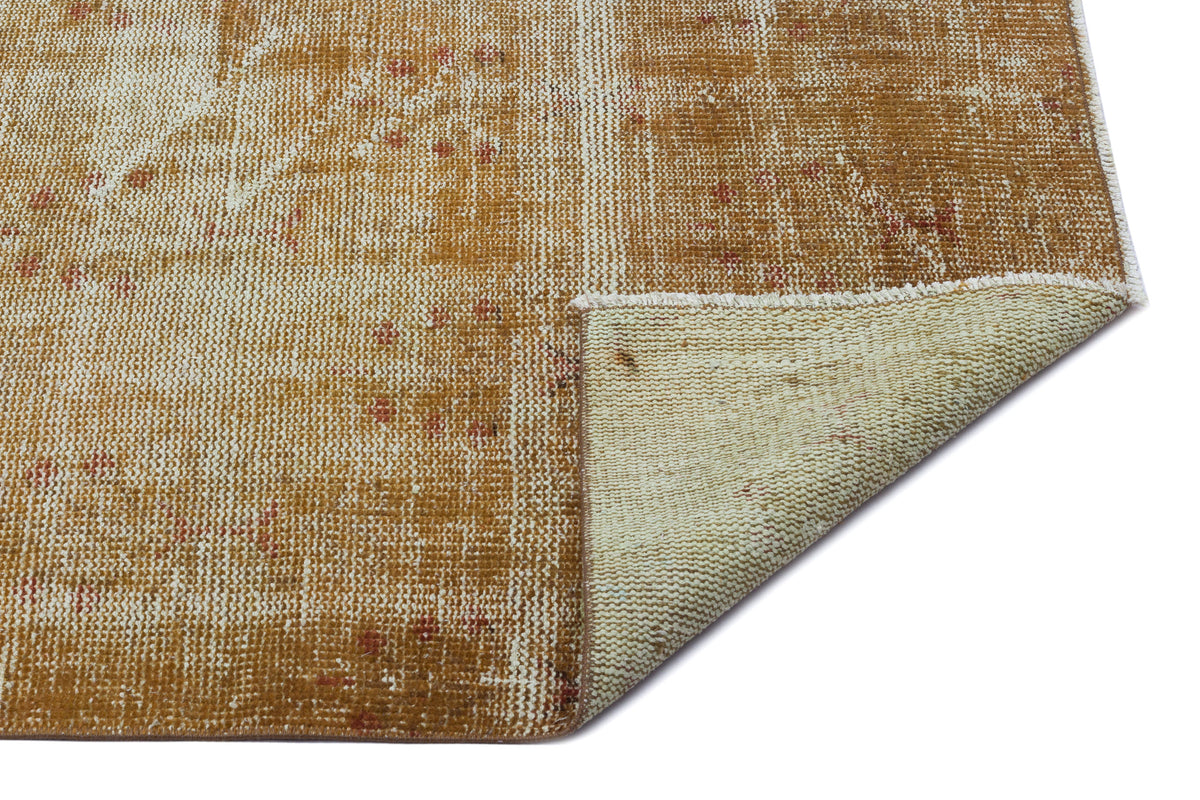 Brown Over Dyed Vintage Rug 5&#39;11&#39;&#39; x 9&#39;1&#39;&#39; ft 181 x 277 cm