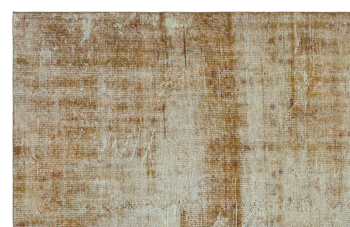 Brown Over Dyed Vintage Rug 5&#39;11&#39;&#39; x 9&#39;1&#39;&#39; ft 181 x 277 cm