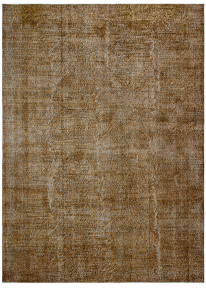 Brown Over Dyed Vintage Rug 7'1'' x 9'10'' ft 216 x 300 cm