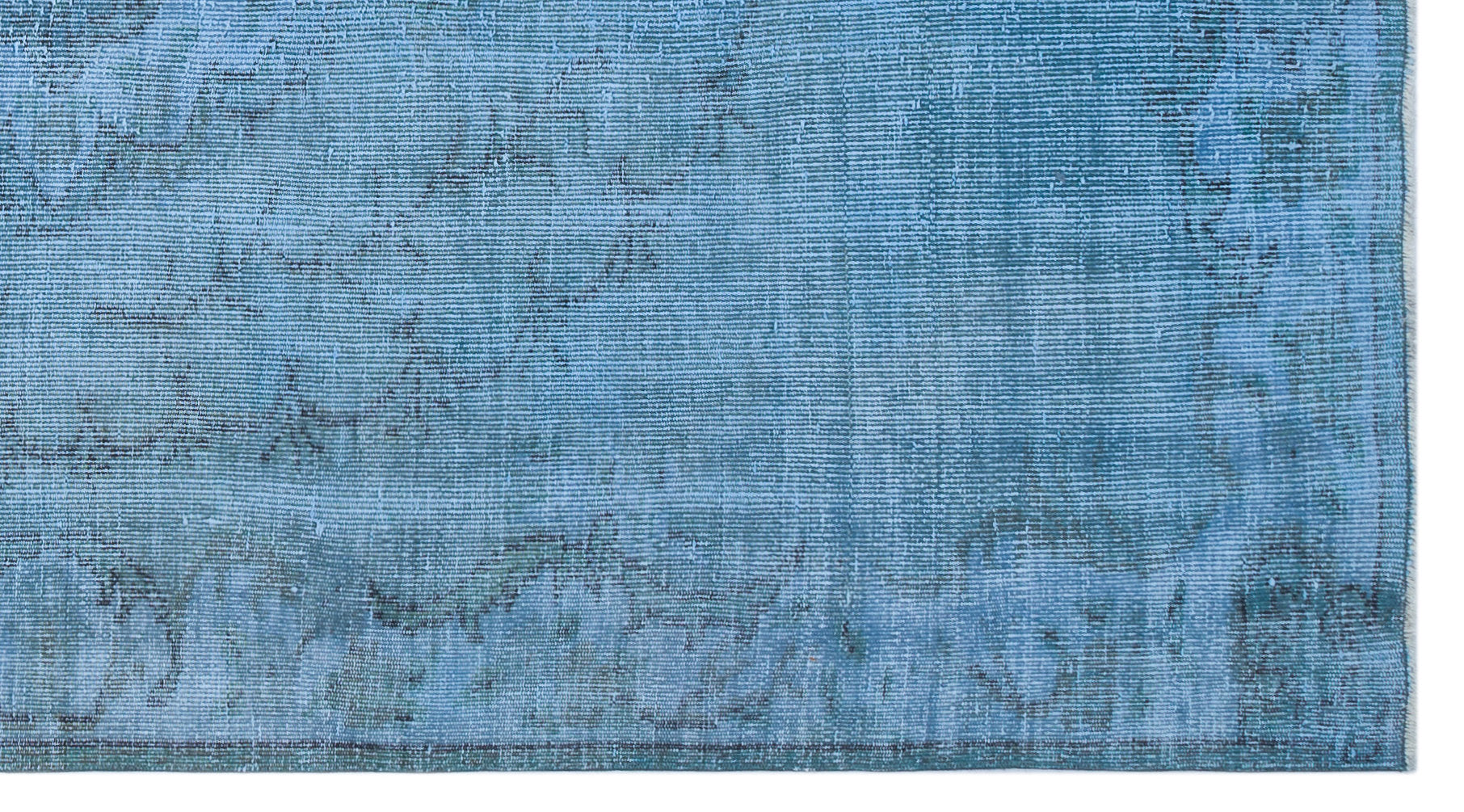 Blue Over Dyed Vintage Rug 4'8'' x 8'5'' ft 143 x 256 cm