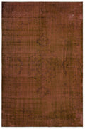 Brown Over Dyed Vintage Rug 5'11'' x 9'1'' ft 180 x 276 cm