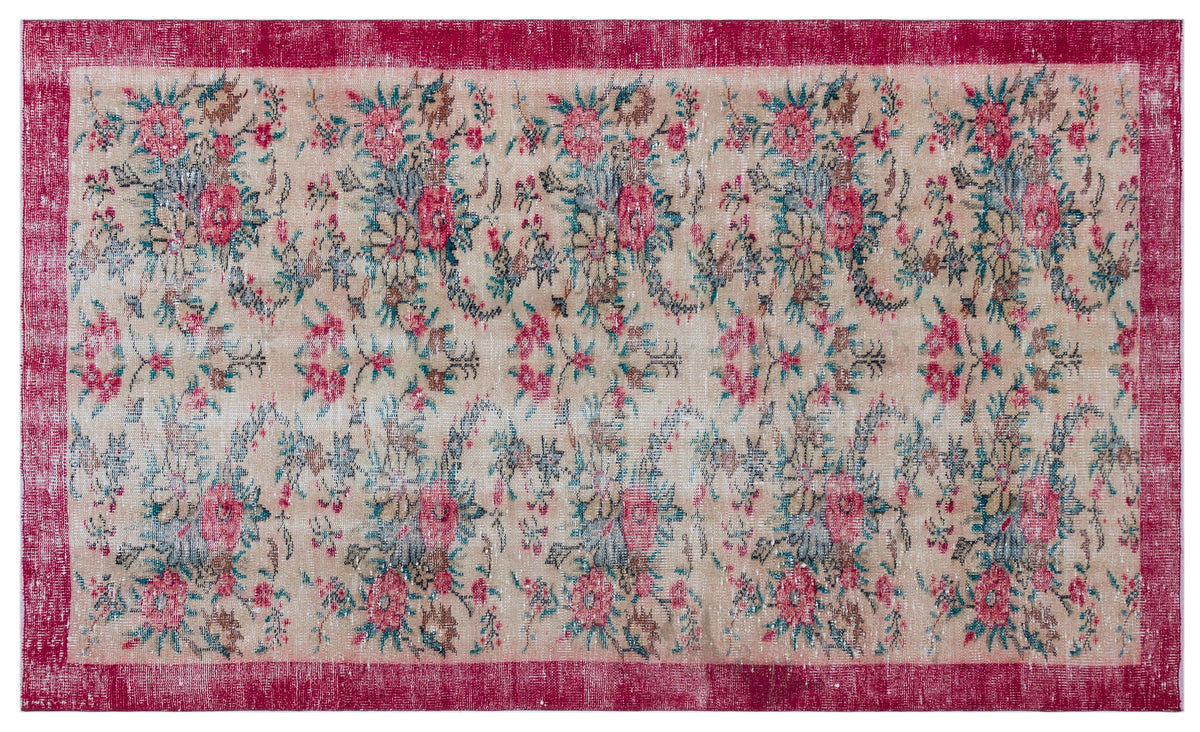 Retro Over Dyed Vintage Rug 4&#39;11&#39;&#39; x 8&#39;5&#39;&#39; ft 151 x 256 cm