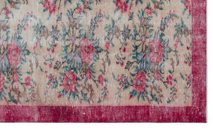 Retro Over Dyed Vintage Rug 4'11'' x 8'5'' ft 151 x 256 cm