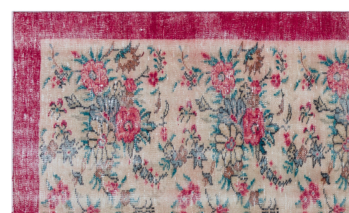 Retro Over Dyed Vintage Rug 4&#39;11&#39;&#39; x 8&#39;5&#39;&#39; ft 151 x 256 cm