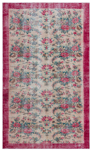 Retro Over Dyed Vintage Rug 4'11'' x 8'5'' ft 151 x 256 cm