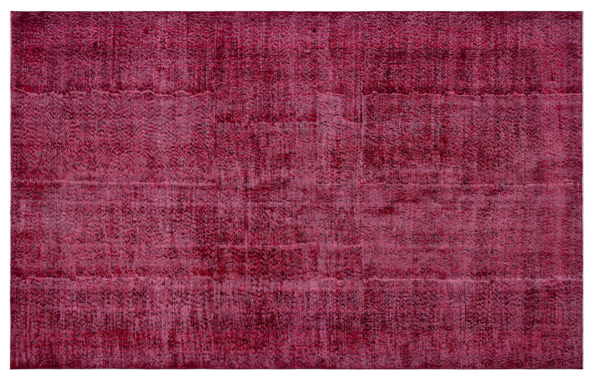 Red Over Dyed Vintage Rug 6&#39;4&#39;&#39; x 10&#39;2&#39;&#39; ft 194 x 310 cm