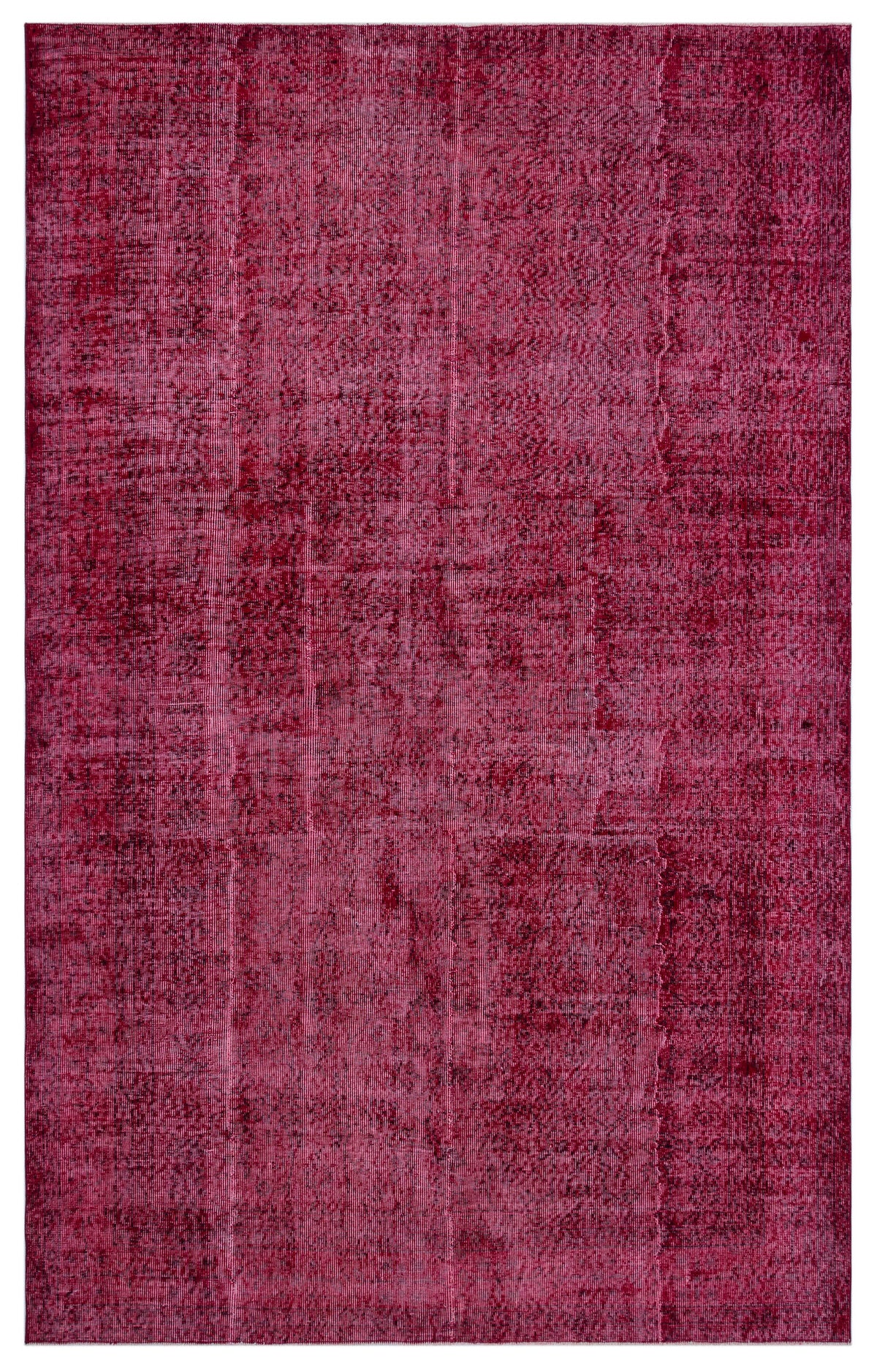 Red Over Dyed Vintage Rug 6&#39;4&#39;&#39; x 10&#39;2&#39;&#39; ft 194 x 310 cm