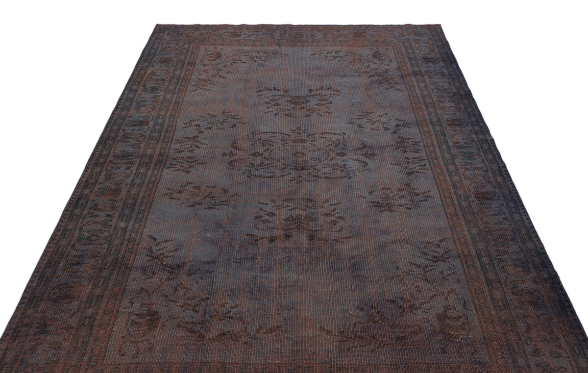 Gray Over Dyed Vintage Rug 5&#39;9&#39;&#39; x 9&#39;1&#39;&#39; ft 176 x 277 cm
