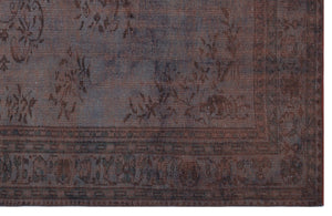 Gray Over Dyed Vintage Rug 5'9'' x 9'1'' ft 176 x 277 cm