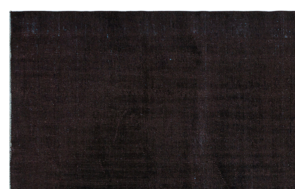 Black Over Dyed Vintage Rug 5&#39;9&#39;&#39; x 9&#39;0&#39;&#39; ft 176 x 275 cm