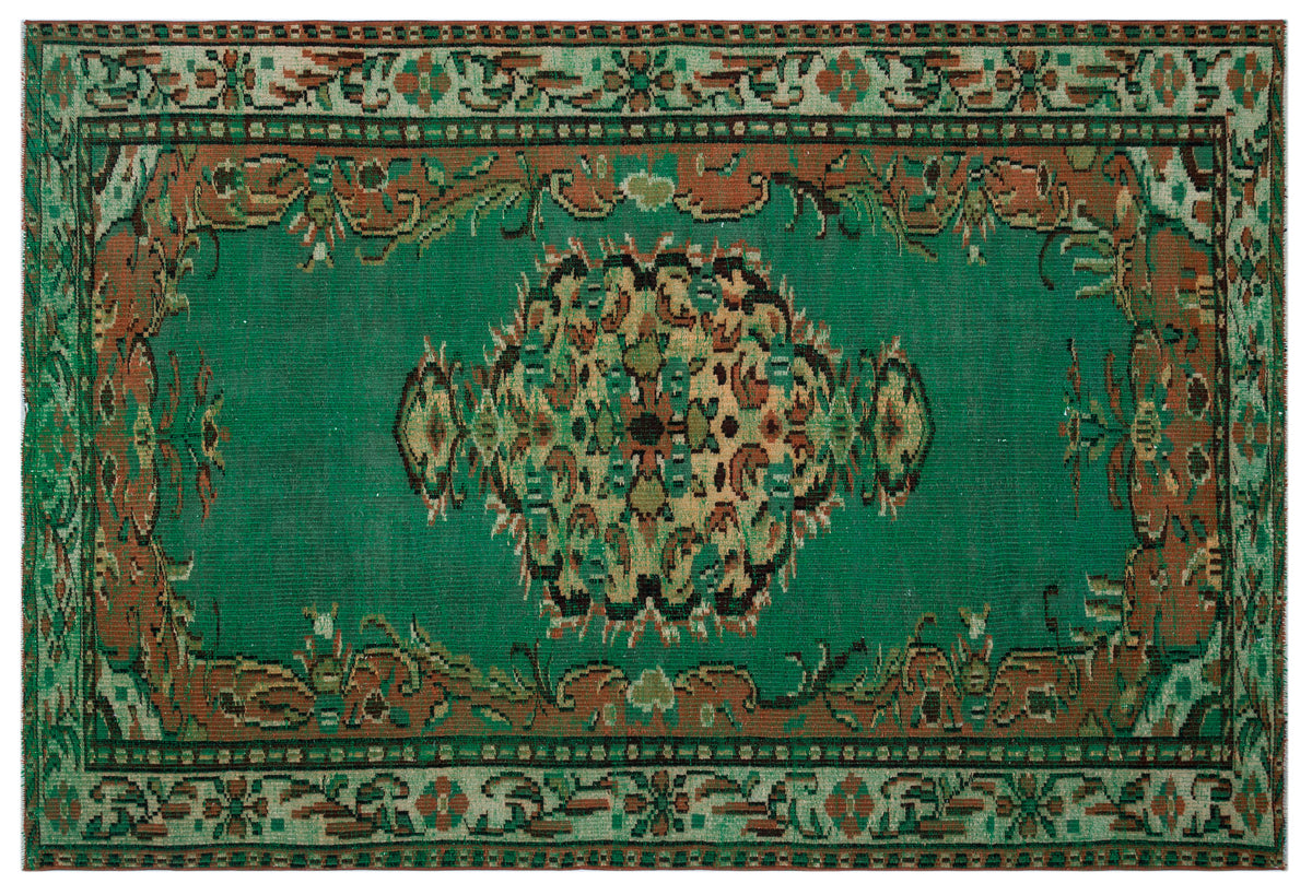 Naturel Over Dyed Vintage Rug 5&#39;7&#39;&#39; x 8&#39;3&#39;&#39; ft 171 x 252 cm