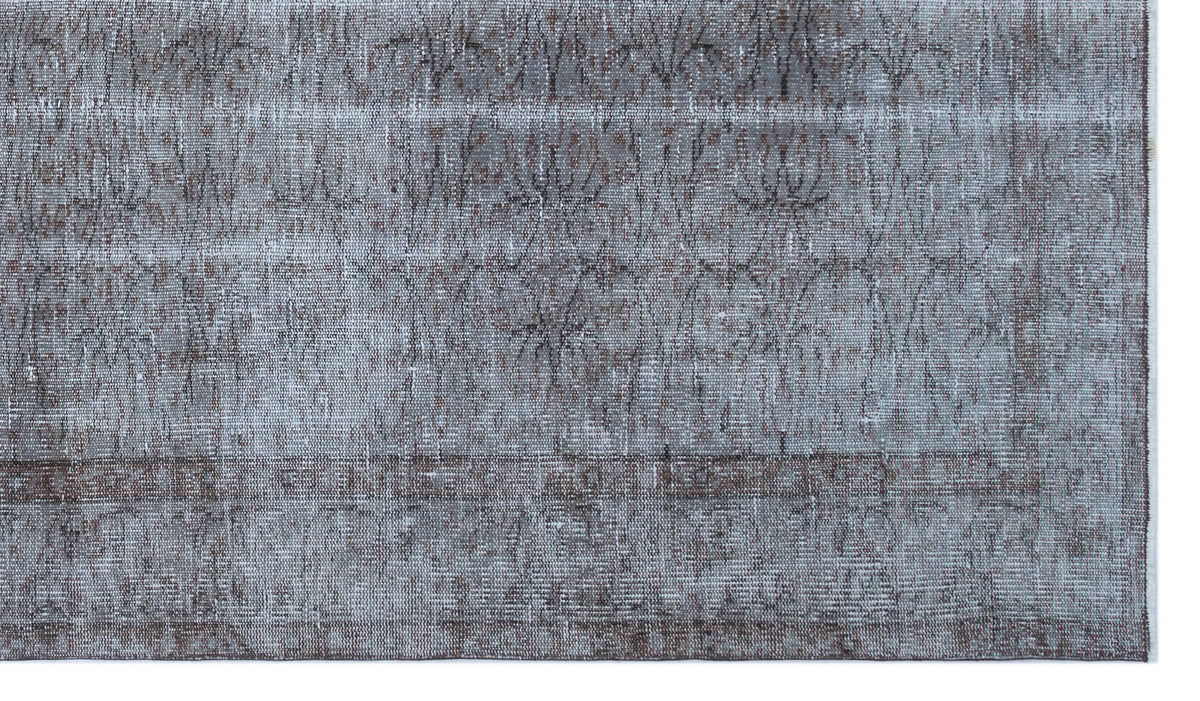 Blue Over Dyed Vintage Rug 5&#39;1&#39;&#39; x 8&#39;10&#39;&#39; ft 154 x 270 cm