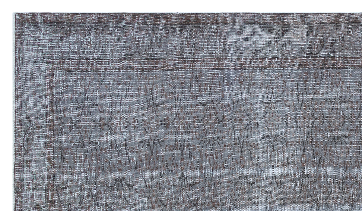 Blue Over Dyed Vintage Rug 5&#39;1&#39;&#39; x 8&#39;10&#39;&#39; ft 154 x 270 cm
