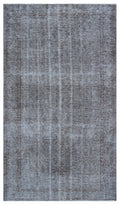 Blue Over Dyed Vintage Rug 5'1'' x 8'10'' ft 154 x 270 cm