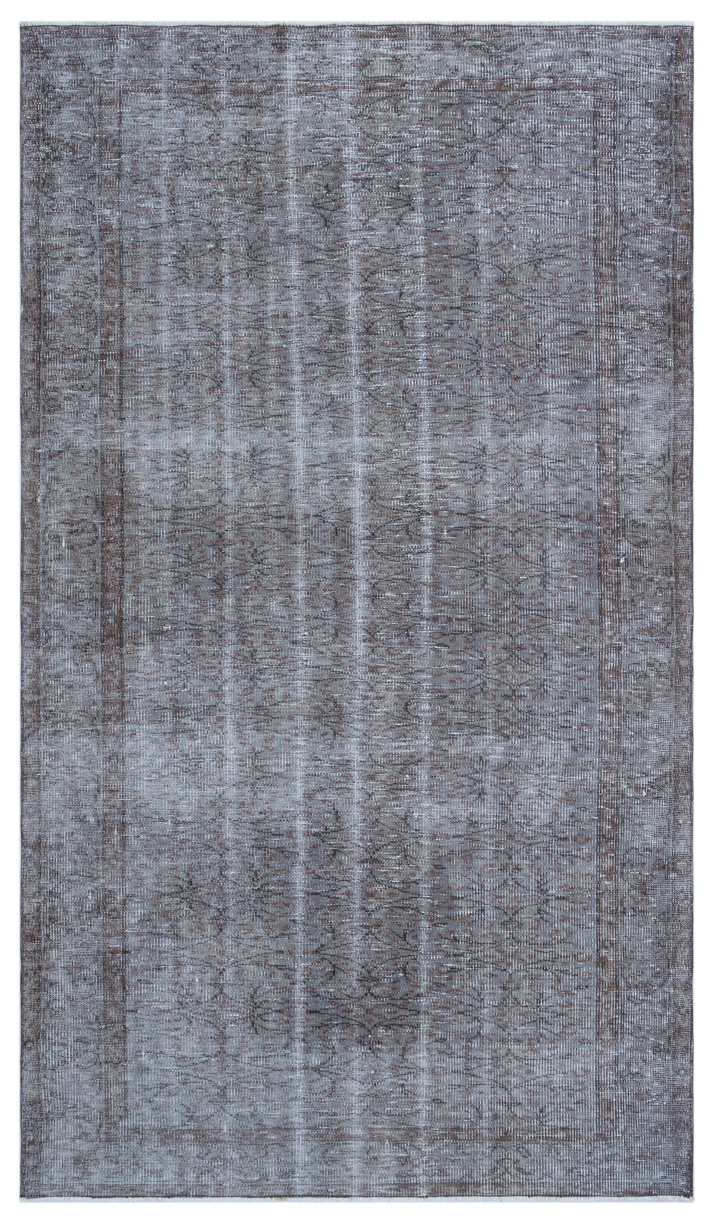 Blue Over Dyed Vintage Rug 5'1'' x 8'10'' ft 154 x 270 cm
