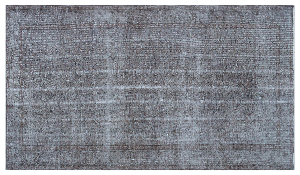 Blue Over Dyed Vintage Rug 5&#39;1&#39;&#39; x 8&#39;10&#39;&#39; ft 154 x 270 cm