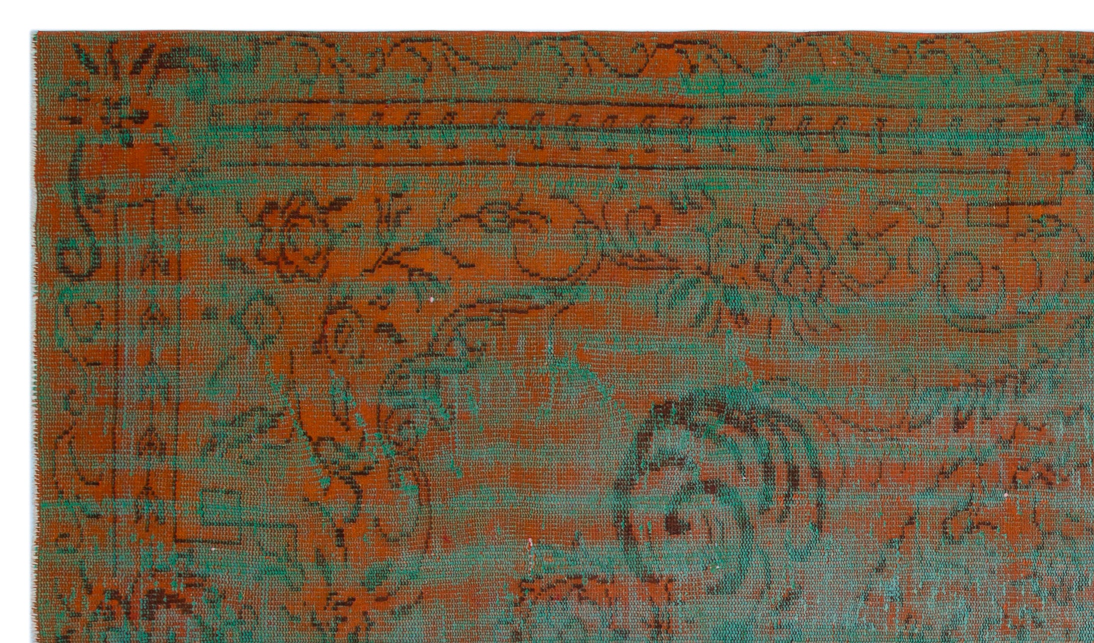 Retro Over Dyed Vintage Rug 6'0'' x 10'1'' ft 184 x 307 cm