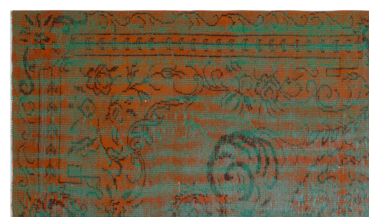 Retro Over Dyed Vintage Rug 6&#39;0&#39;&#39; x 10&#39;1&#39;&#39; ft 184 x 307 cm