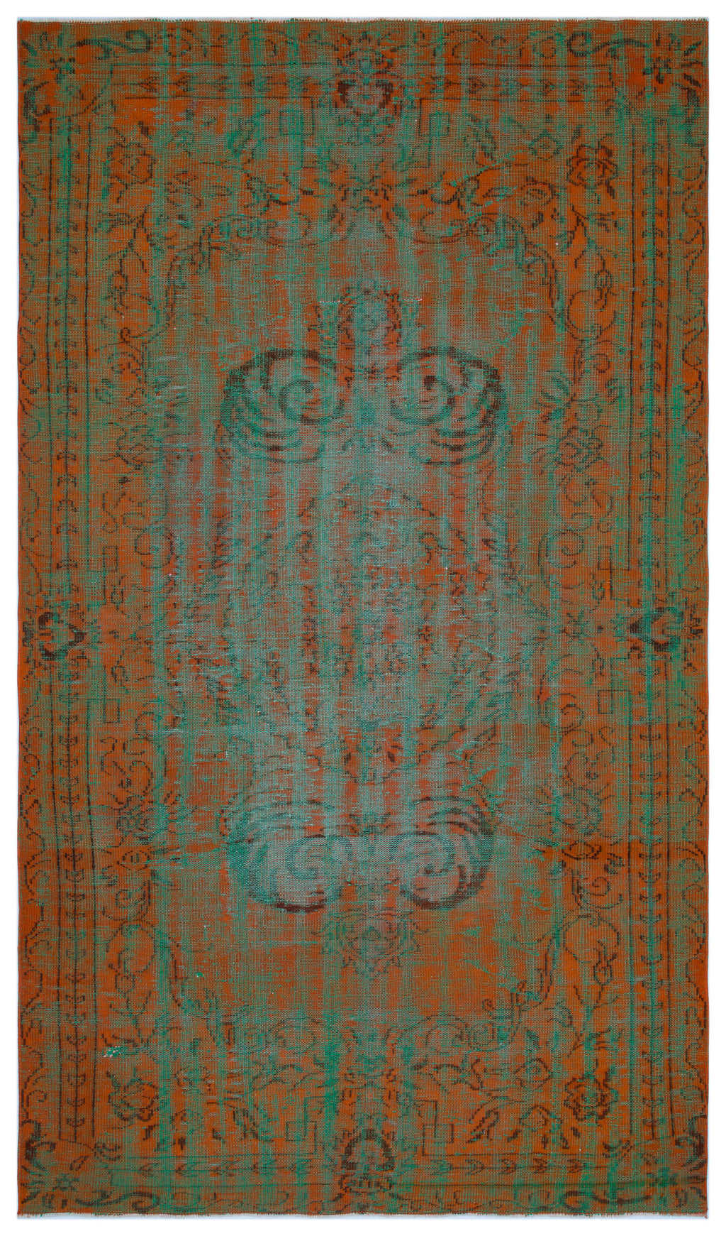 Retro Over Dyed Vintage Rug 6'0'' x 10'1'' ft 184 x 307 cm