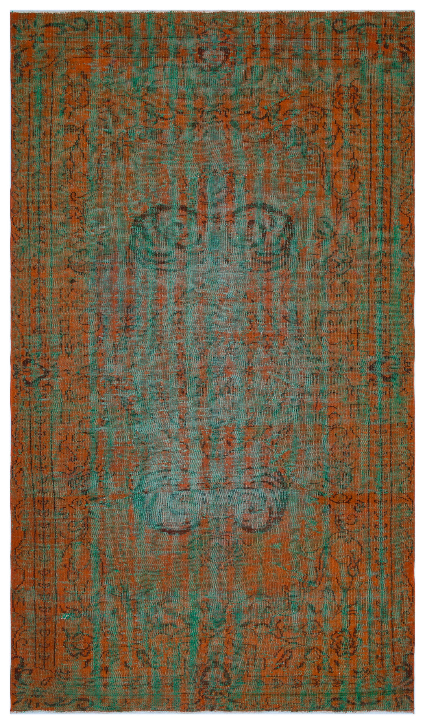 Retro Over Dyed Vintage Rug 6'0'' x 10'1'' ft 184 x 307 cm
