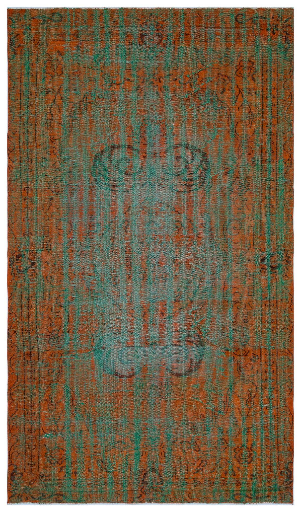 Retro Over Dyed Vintage Rug 6&#39;0&#39;&#39; x 10&#39;1&#39;&#39; ft 184 x 307 cm