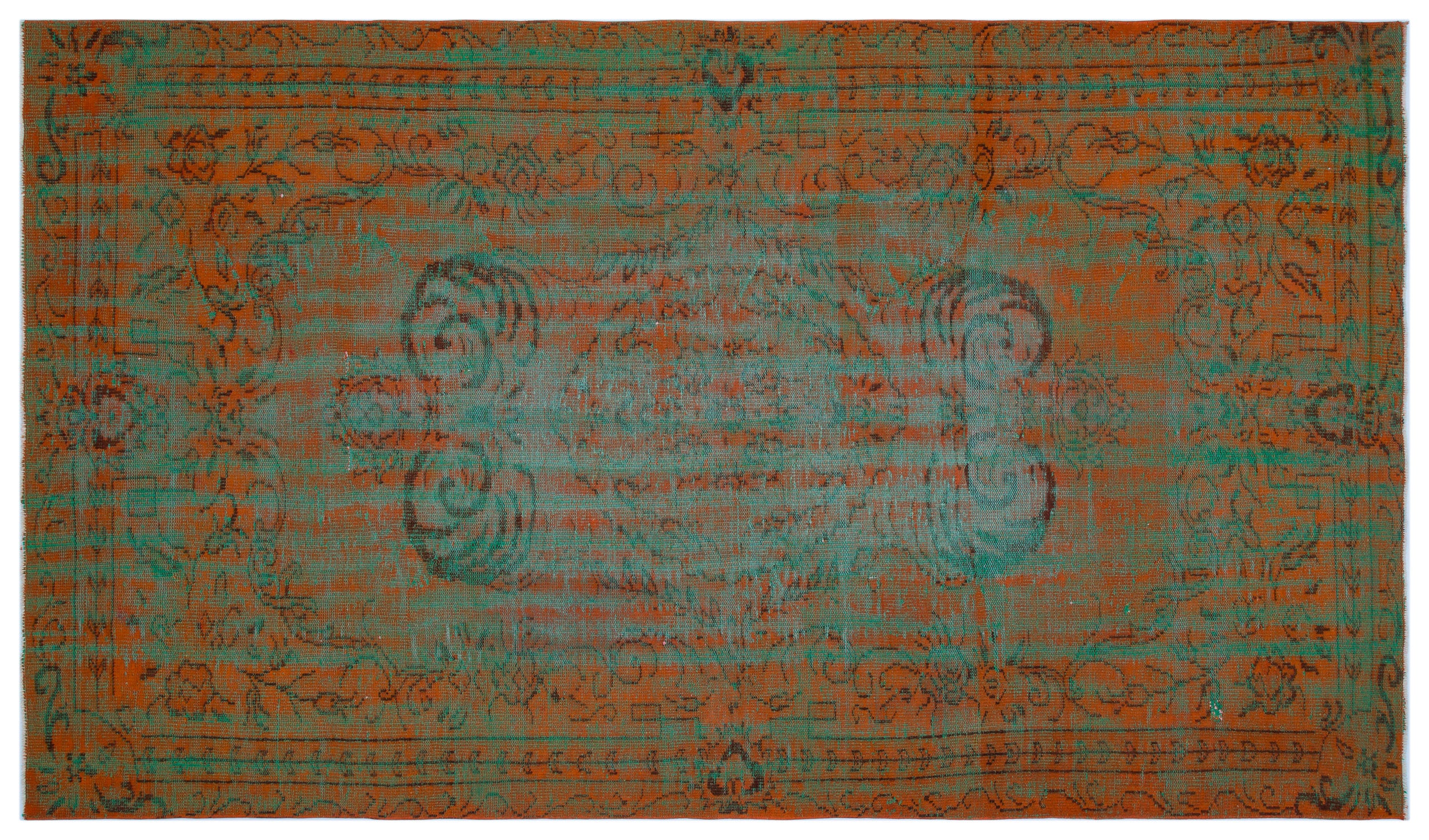 Retro Over Dyed Vintage Rug 6'0'' x 10'1'' ft 184 x 307 cm
