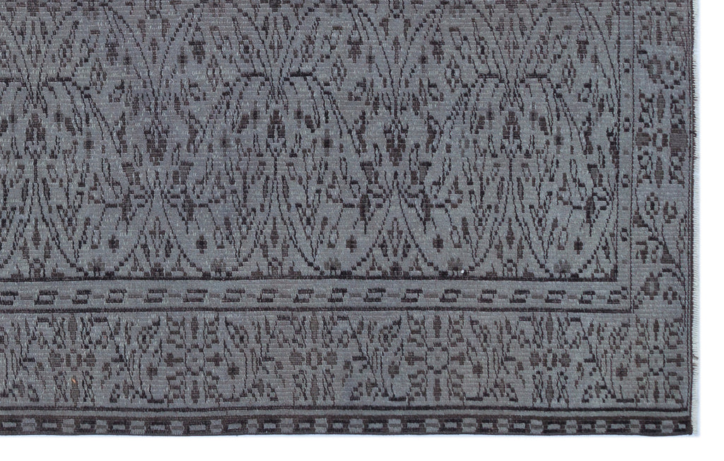 Gray Over Dyed Vintage Rug 5'3'' x 8'2'' ft 161 x 248 cm