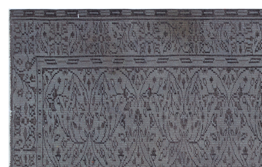 Gray Over Dyed Vintage Rug 5'3'' x 8'2'' ft 161 x 248 cm