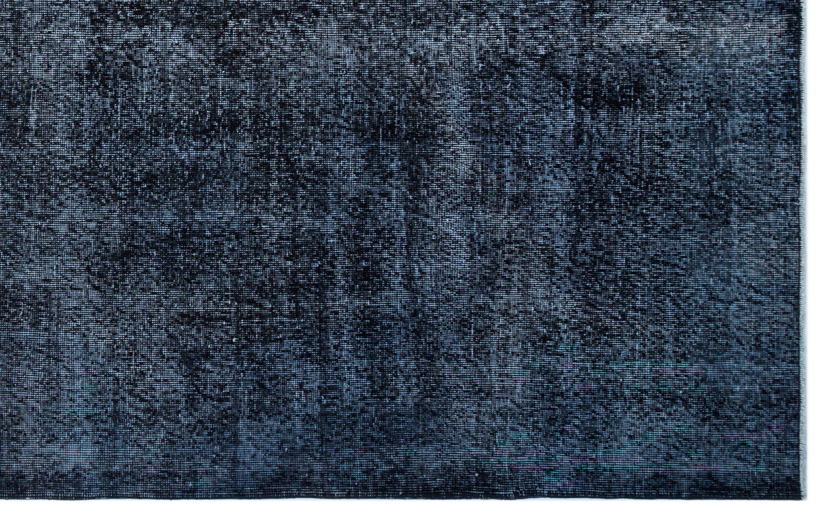Black Over Dyed Vintage Rug 5&#39;10&#39;&#39; x 9&#39;5&#39;&#39; ft 179 x 287 cm