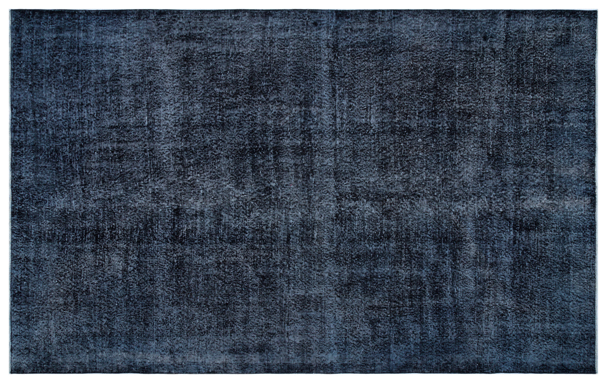 Black Over Dyed Vintage Rug 5&#39;10&#39;&#39; x 9&#39;5&#39;&#39; ft 179 x 287 cm