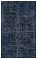 Black Over Dyed Vintage Rug 5'10'' x 9'5'' ft 179 x 287 cm