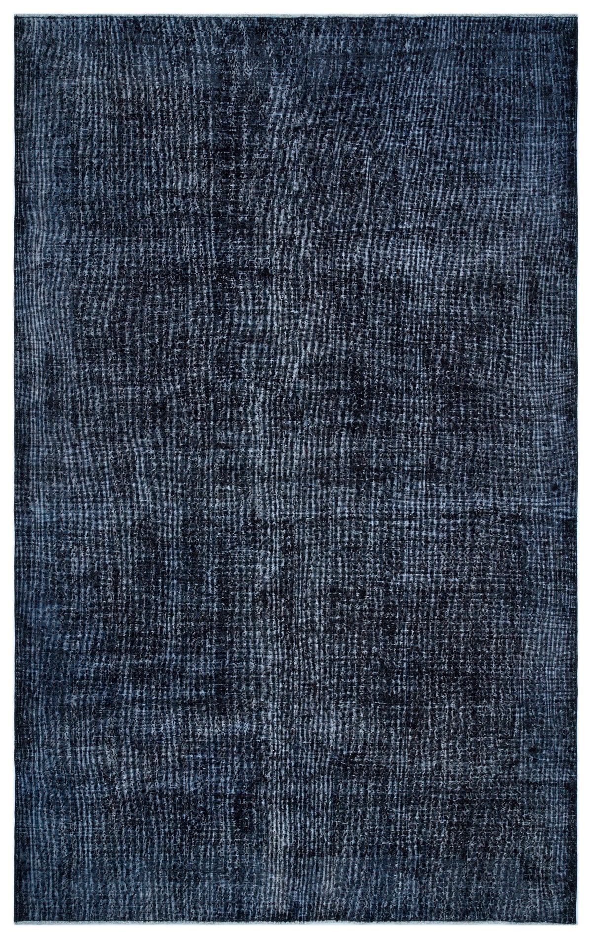 Black Over Dyed Vintage Rug 5&#39;10&#39;&#39; x 9&#39;5&#39;&#39; ft 179 x 287 cm