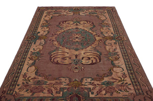 Naturel Over Dyed Vintage Rug 5'9'' x 9'0'' ft 175 x 275 cm