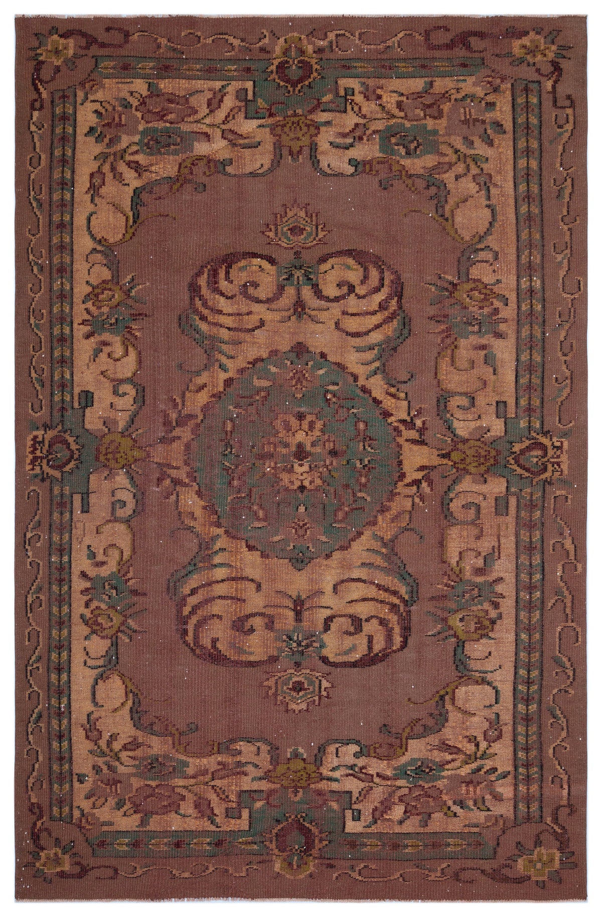 Naturel Over Dyed Vintage Rug 5&#39;9&#39;&#39; x 9&#39;0&#39;&#39; ft 175 x 275 cm
