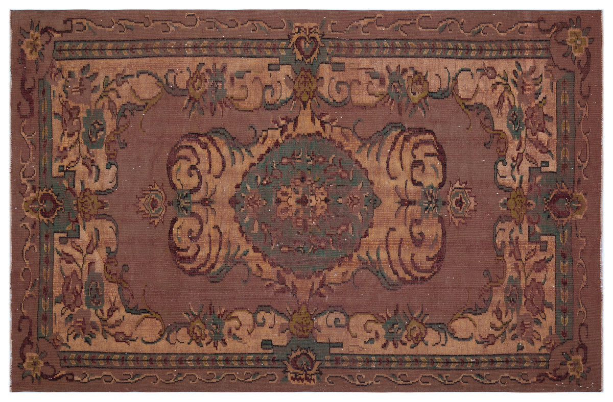 Naturel Over Dyed Vintage Rug 5&#39;9&#39;&#39; x 9&#39;0&#39;&#39; ft 175 x 275 cm