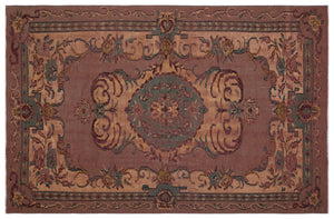 Naturel Over Dyed Vintage Rug 5'9'' x 9'0'' ft 175 x 275 cm