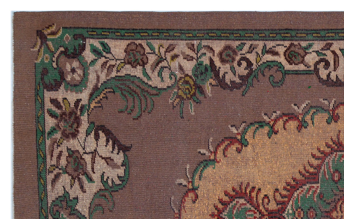 Naturel Over Dyed Vintage Rug 5&#39;6&#39;&#39; x 9&#39;0&#39;&#39; ft 167 x 275 cm