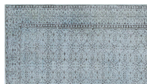 Blue Over Dyed Vintage Rug 5'2'' x 9'2'' ft 158 x 280 cm