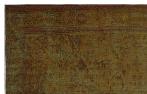 Brown Over Dyed Vintage Rug 5'9'' x 9'1'' ft 176 x 276 cm