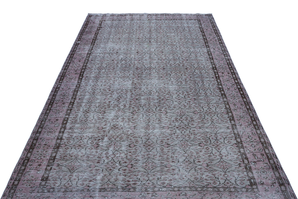 Gray Over Dyed Vintage Rug 5'10'' x 10'0'' ft 179 x 306 cm