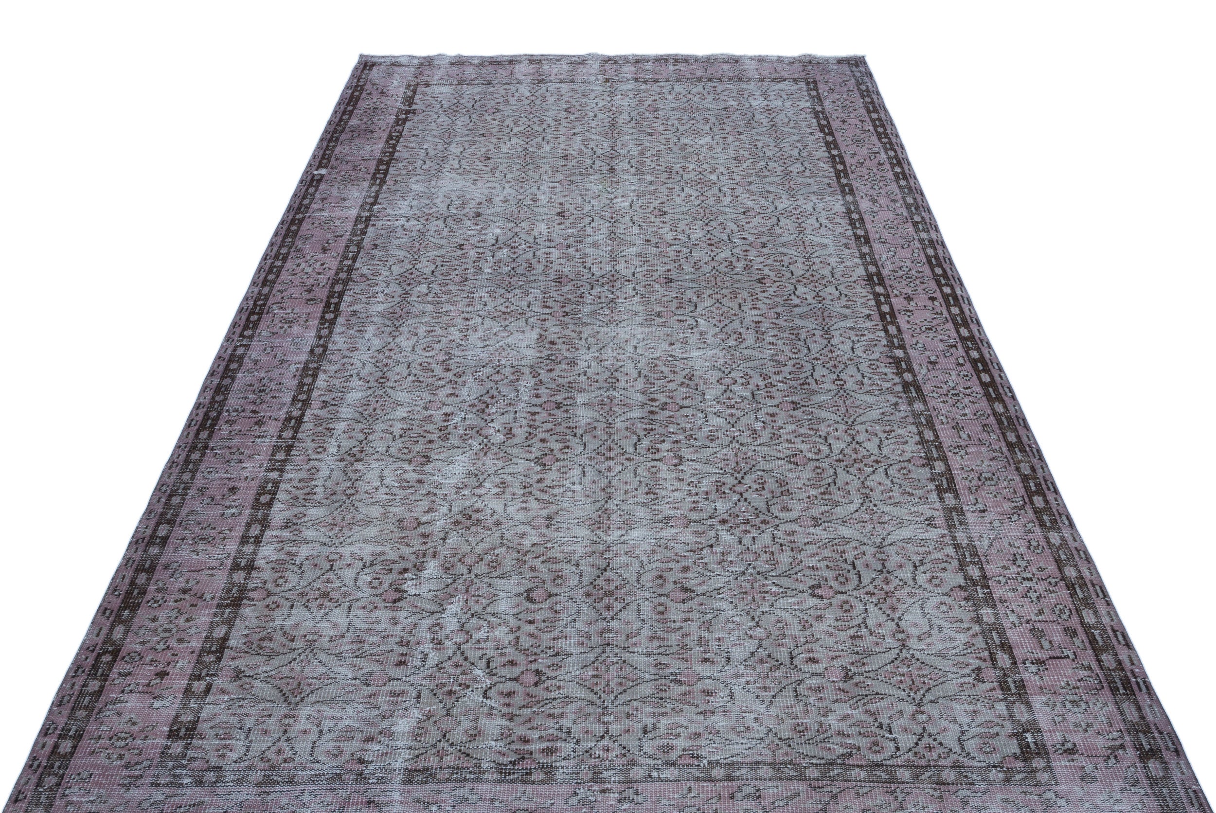 Gray Over Dyed Vintage Rug 5'10'' x 10'0'' ft 179 x 306 cm