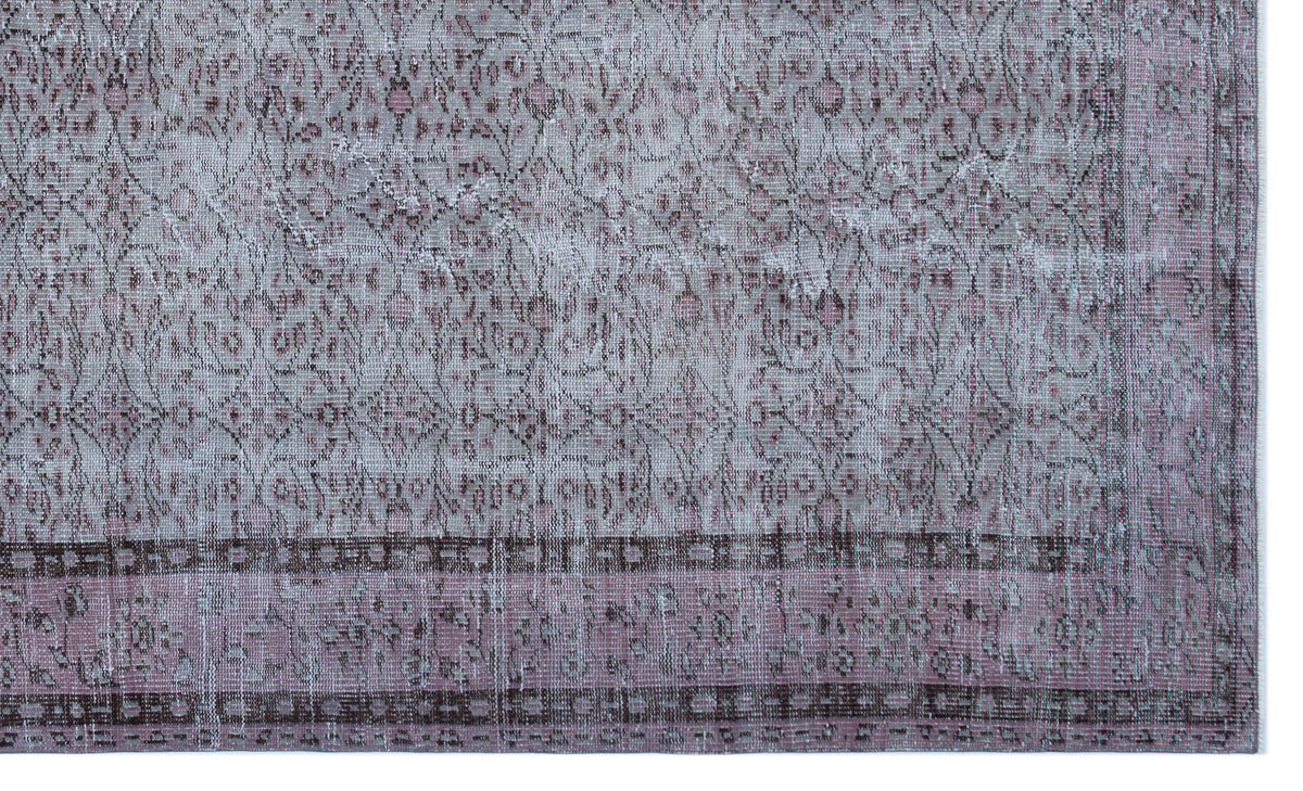 Gray Over Dyed Vintage Rug 5&#39;10&#39;&#39; x 10&#39;0&#39;&#39; ft 179 x 306 cm