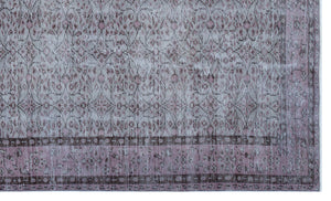 Gray Over Dyed Vintage Rug 5'10'' x 10'0'' ft 179 x 306 cm